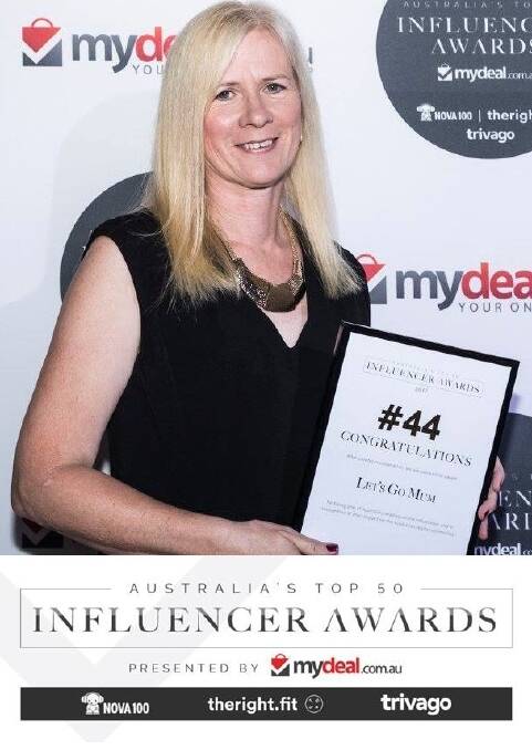 Collector mum and travel blogger Barbara Bryan with her award. Photo: Supplied