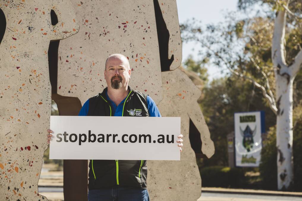 Stuart Ramshaw is outraged about a proposal to take control of community contributions away from Canberra clubs, and has launched a website to fight them.  Photo: Jamila Toderas