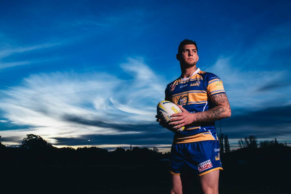 Woden Rams rugby league player Cleve McGhie Photo: Rohan Thomson