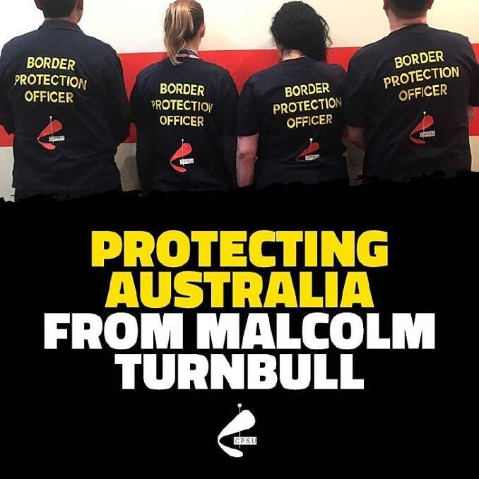 Border Force officials have been warned not to wear fake uniforms while campaigning for a Coailition defeat in the upcoming election. Photo: Instagram