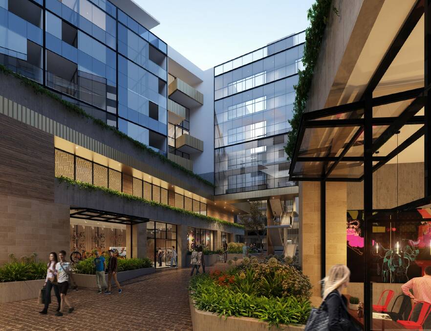 An artists' rendering of the proposed buildings on the site of the former Currong and Allawah flats. Photo: Supplied