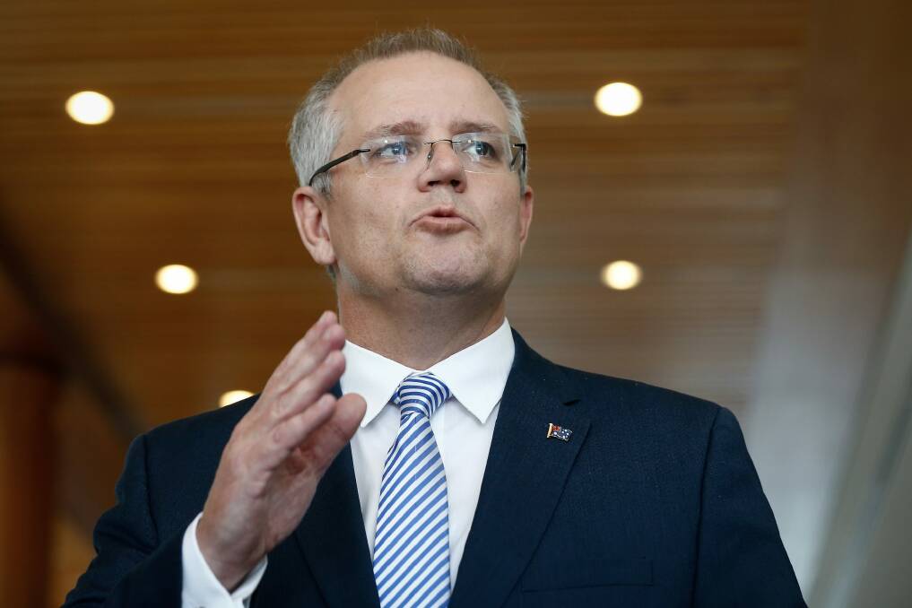 Treasurer Scott Morrison advocated during his days as social services minister a downsizing policy in which people would be encouraged to sell their large homes by having some or all of the proceeds quarantined from the pensions assets test.  Photo: Alex Ellinghausen
