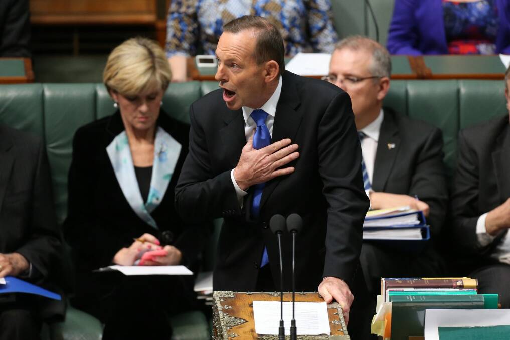 Prime Minister Tony Abbott during question time on August 18. Photo: Andrew Meares