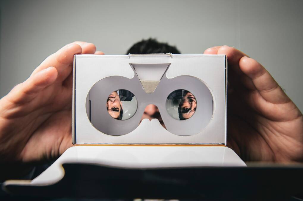 EdTechTeam's Jim Sill visited Canberra to talk to educators about incorporating virtual reality in the classroom. Photo: Rohan Thomson