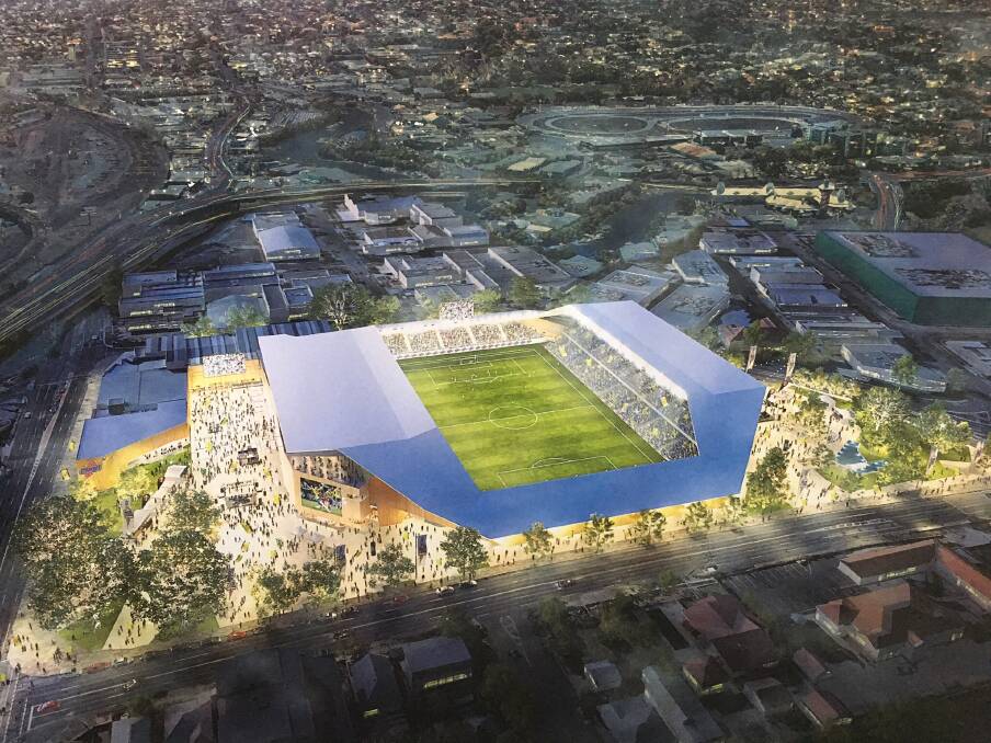 The Brisbane Strikers commissioned Cox Architects to design a boutique stadium for Perry Park. Photo: Brisbane Strikers FC