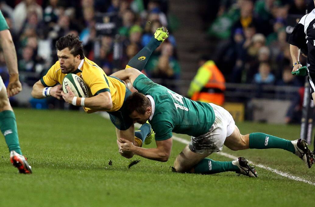 Wallaby trials: Adam Ashley-Cooper playing against Ireland last weekend. Photo: AFP