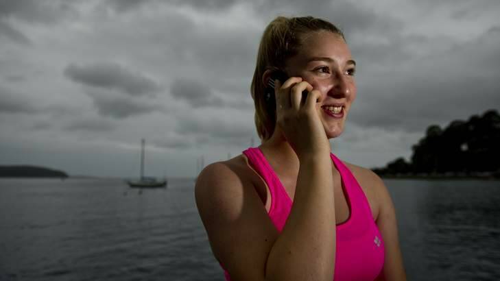 Holiday maker Sonia Pasquariello is still able to get phone reception in Batemans Bay after hearing about problems in the past. Photo: Jay Cronan