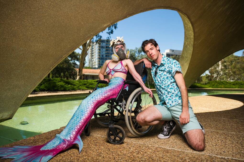 Cormick will be wheeled around the Art Not Apart festival by partner Christopher Samuel Carroll. Photo: Dion Georgopoulos