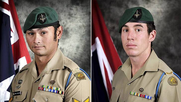 Lance Corporal Mervyn McDonald and Private Nathanael Galagher. Photo: Department of Defence