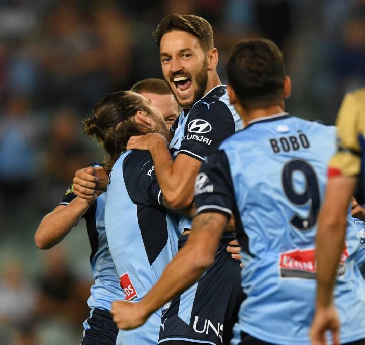 Big three: Sydney's attacking triumvirate of Milos Ninkovic, Bobo and Alex Brosque have yet to re-sign. Photo: AAP