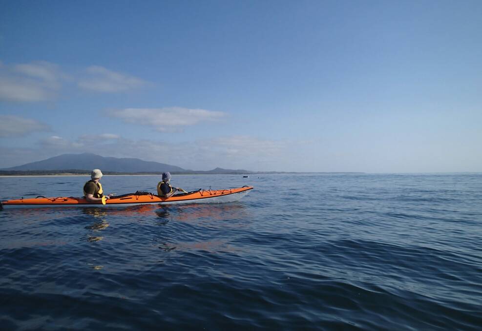 Exploring the south coast via kayak. Photo: Rob White