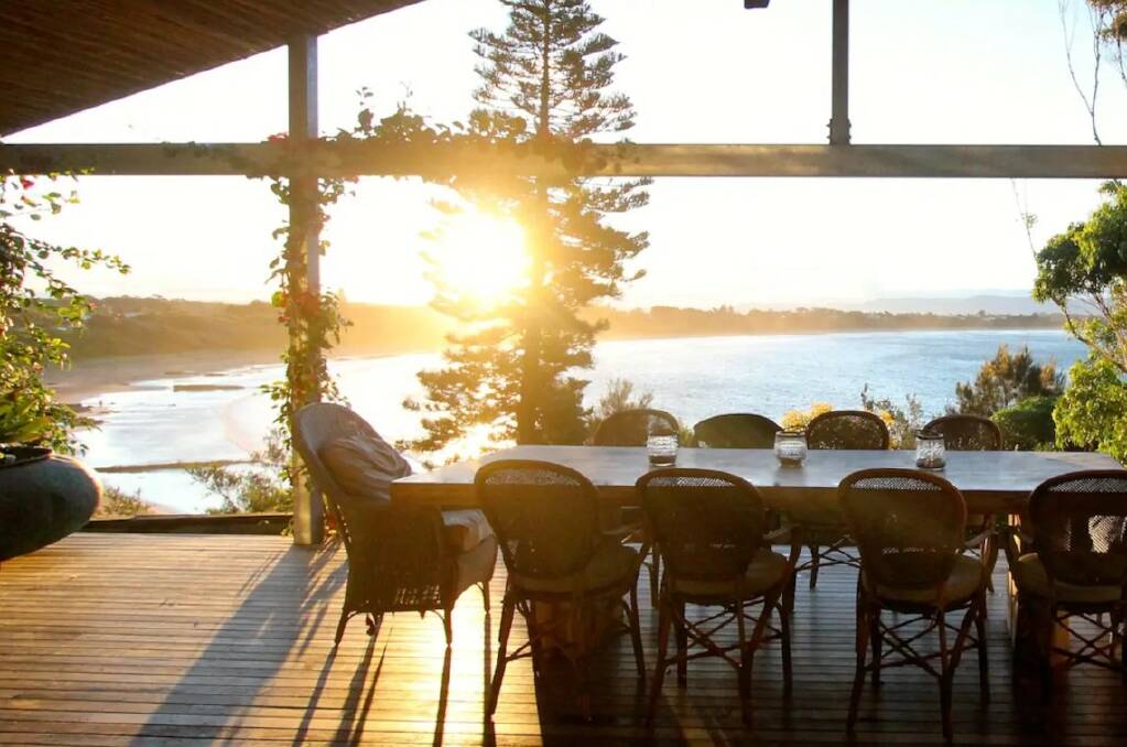 The Culburra House sits right on the beachfront, accommodating two to three families.  Photo: Airbnb
