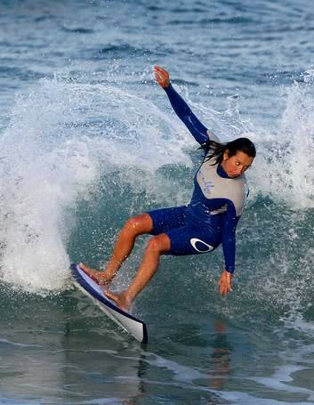 Seven-time surfing world champion Layne Beachley.