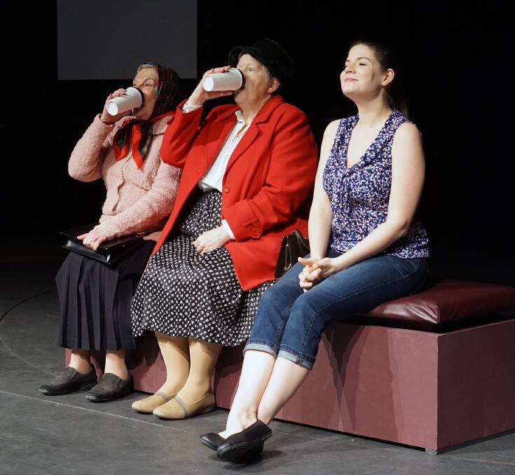 <i>Neighbourhood Watch</I> is worth seeing for the performances of Judi Crane (left), Liz de Totth and Alex McPherson alone. Photo: Helen Drum