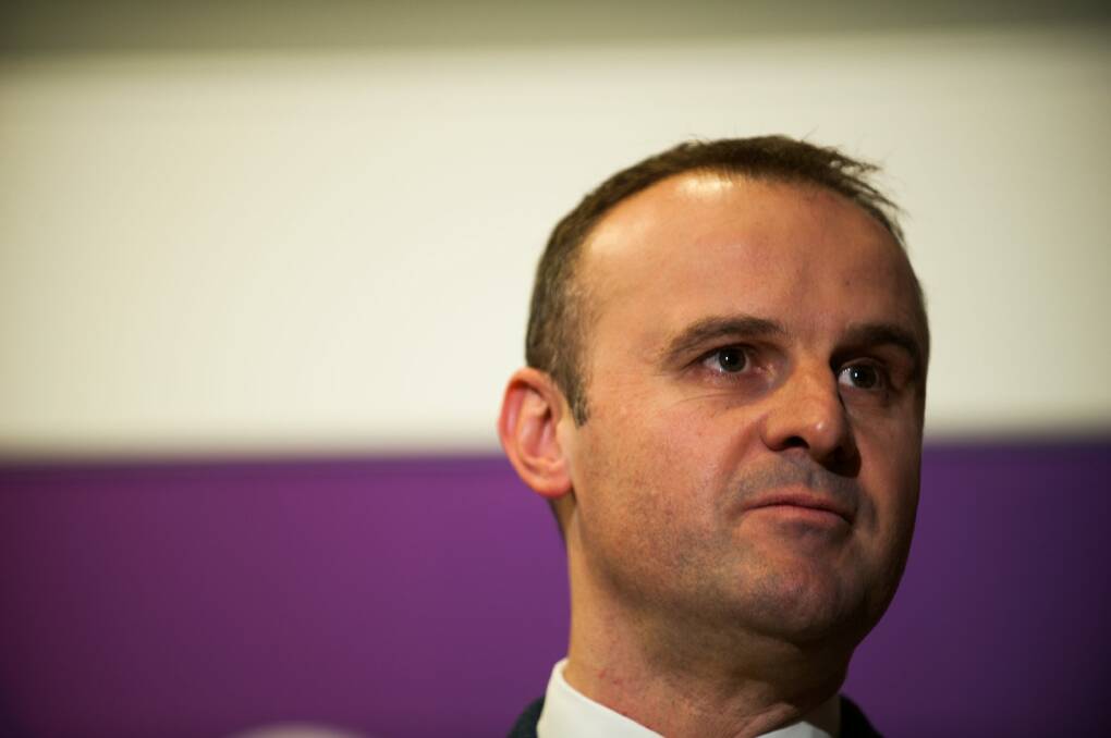 Chief Minister Andrew Barr: Hanson a coward with appalling lack of character. Photo: Elesa Kurtz