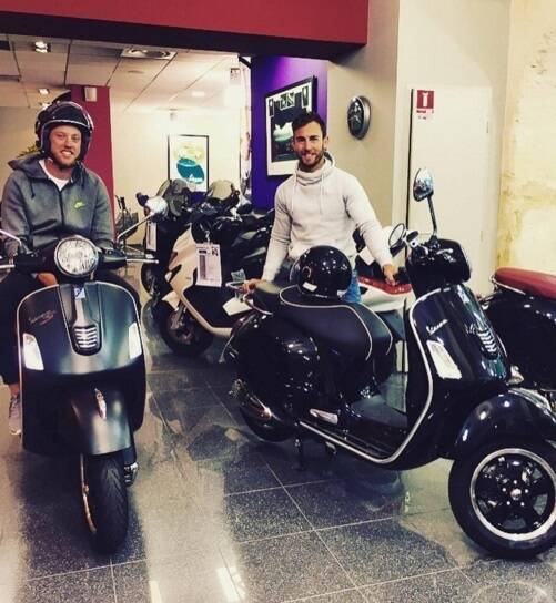 Nic White and Jesse Mogg show off their scooters in France, Photo: @white_nic Instagram account