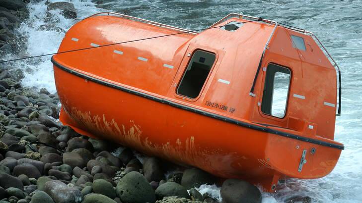 Top secret ... The government would prefer you not see this lifeboat, nor discuss it publicly. Please. Photo: Michael Bachelard