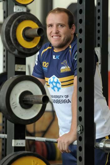 Ben Alexander at Brumbies HQ, Griffith. Photo: Graham Tidy