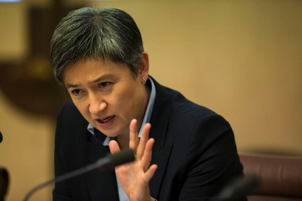 Senator Penny Wong asked why there were so many people acting in senior roles in PM and C. Photo: Dominic Lorrimer