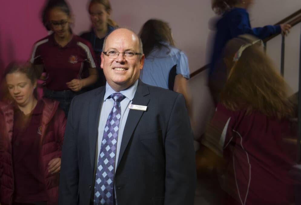 Lyneham High School principal Rob Emanuel, who runs one of Canberra's most packed schools. Photo: Elesa Kurtz