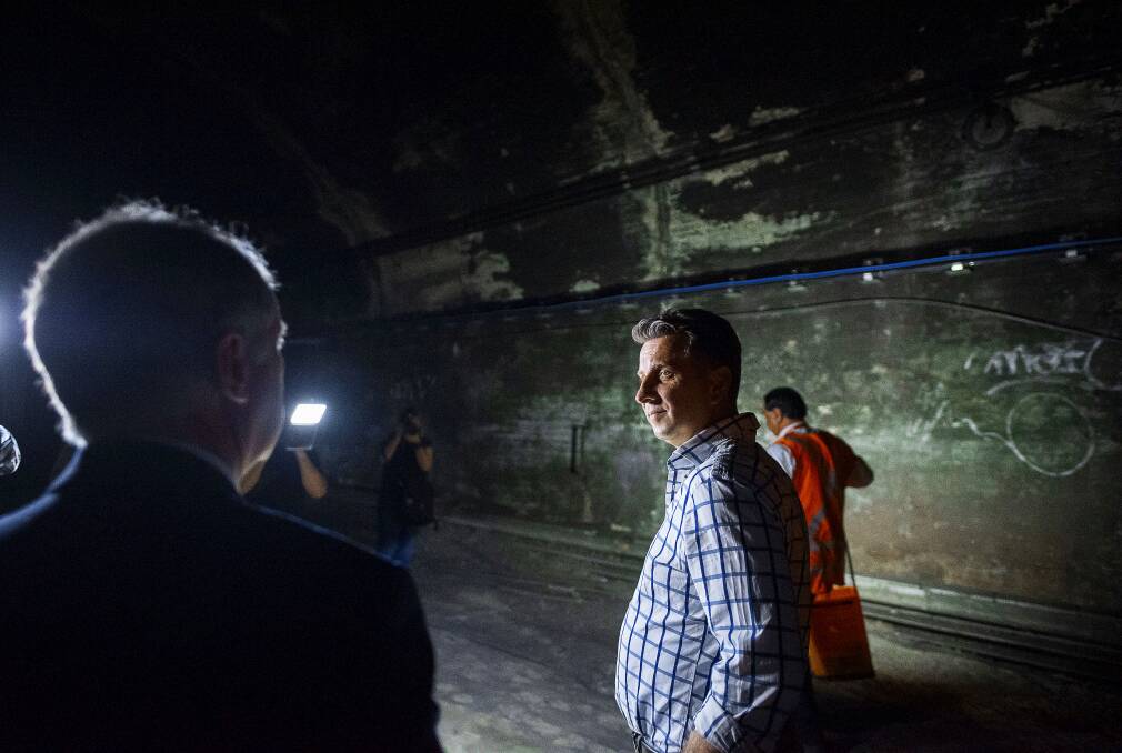 Transport Minister Andrew Constance said "the time is right" to open up the tunnels to the public.  Photo: Christopher Pearce