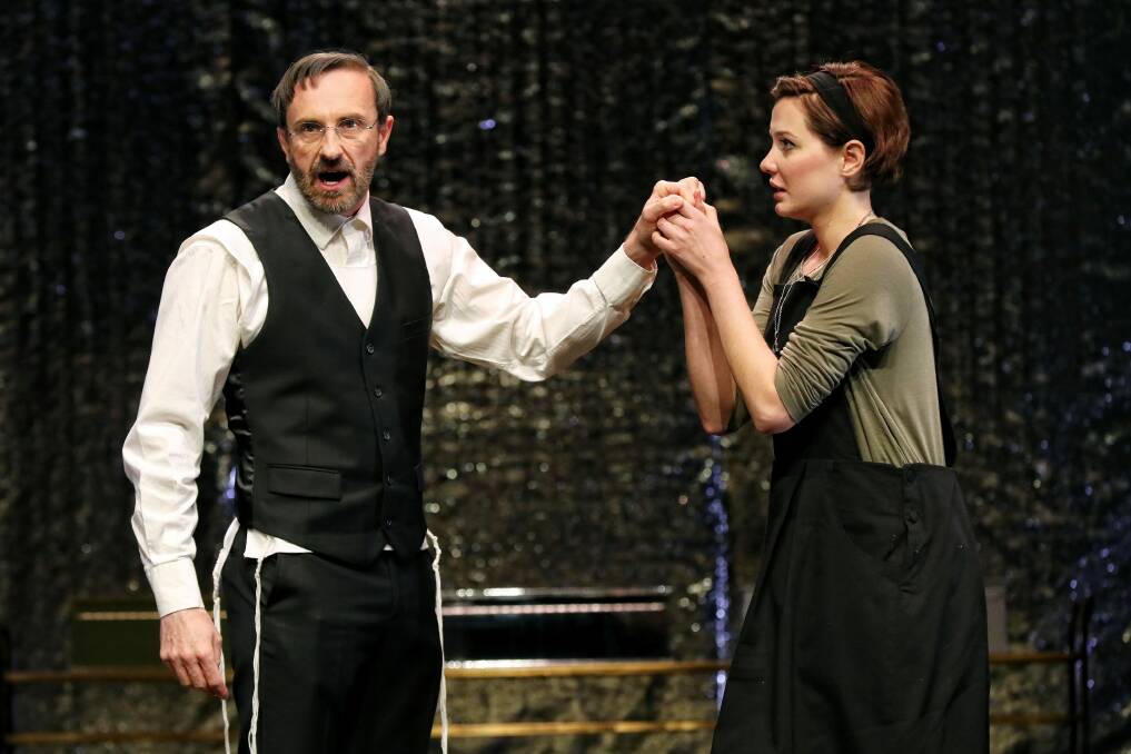 Mitchell Butel (left) and Felicity McKay in the entertaining and confronting production of <i>The Merchant of Venice</I>.  Photo: Prudence Upton
