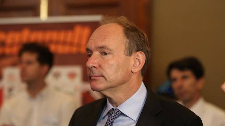 If Sir Tim Berners-Lee was a public servant, his praise of the NBN could have been unlawful. Photo: BRENDAN ESPOSITO