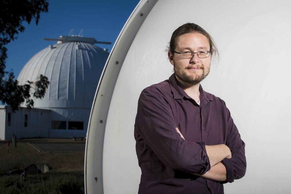 ANU astronomy professor Dr Brad Tucker, who was confident of breaking the stargazing record.  Photo: Sitthixay Ditthavong