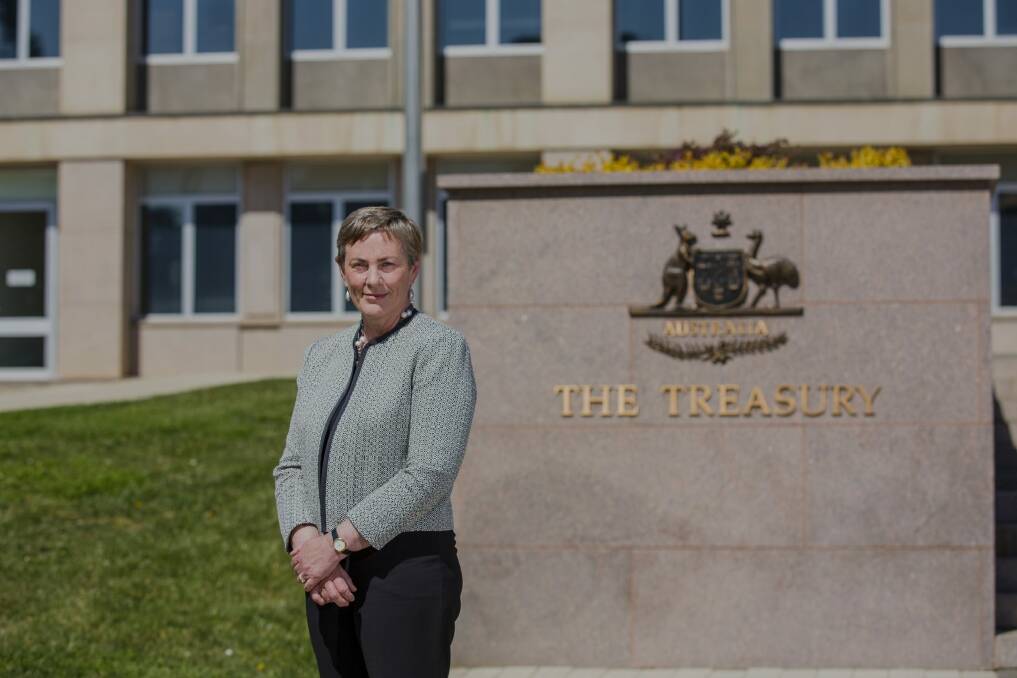 Jan Harris is a 2015 Telstra ACT Business Women's Awards nominee who in 2013 was the first woman appointed Deputy Secretary of Treasury in the traditional male stronghold's 112-year history. Photo: Jamila Toderas