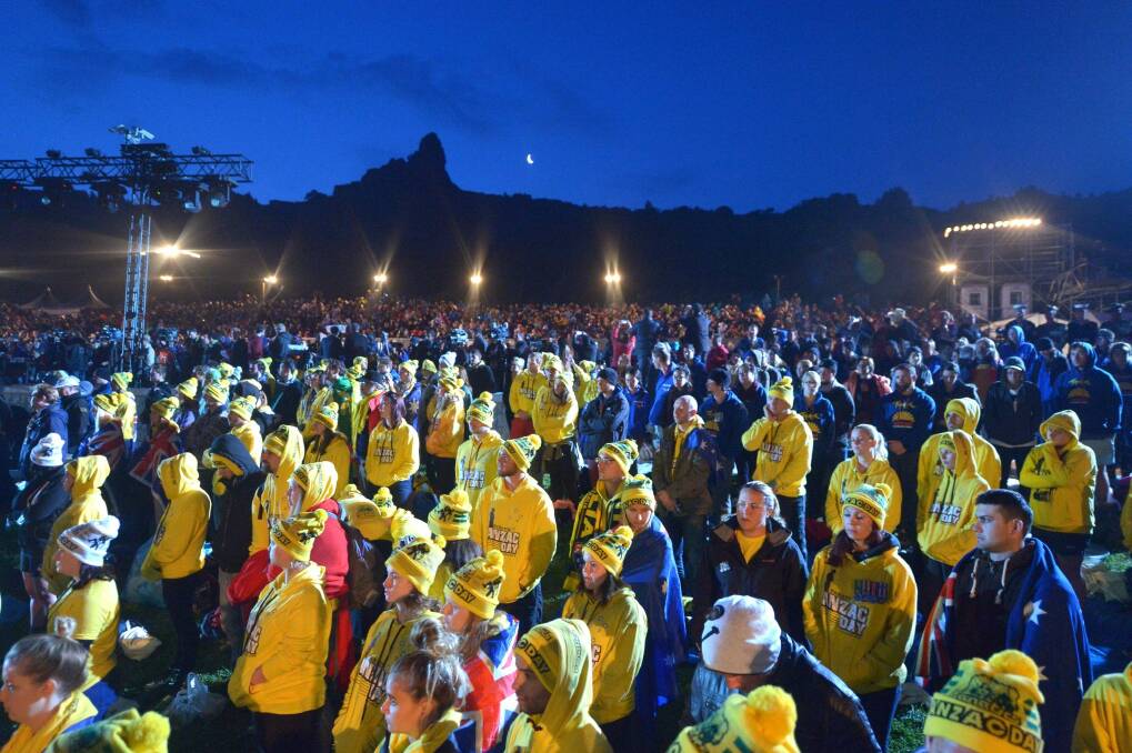 While in previous years young backpackers have formed the bulk of the crowd at the Anzac Day Gallipoli dawn service, this year more than half will be over the age of 45. Photo: Joe Armao