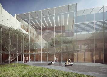 An artist's impression showing the proposed new courtyard. Photo: Supplied