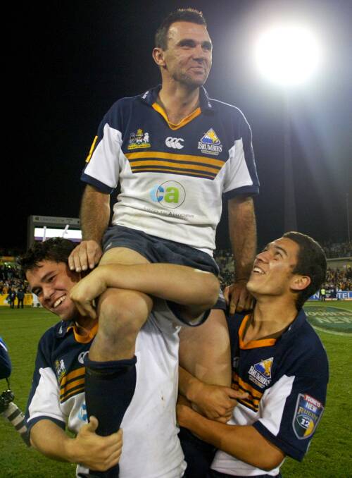Joe Roff won two Super Rugby titles with the Brumbies and says being part of the club had 'given him so much'. Photo: AP