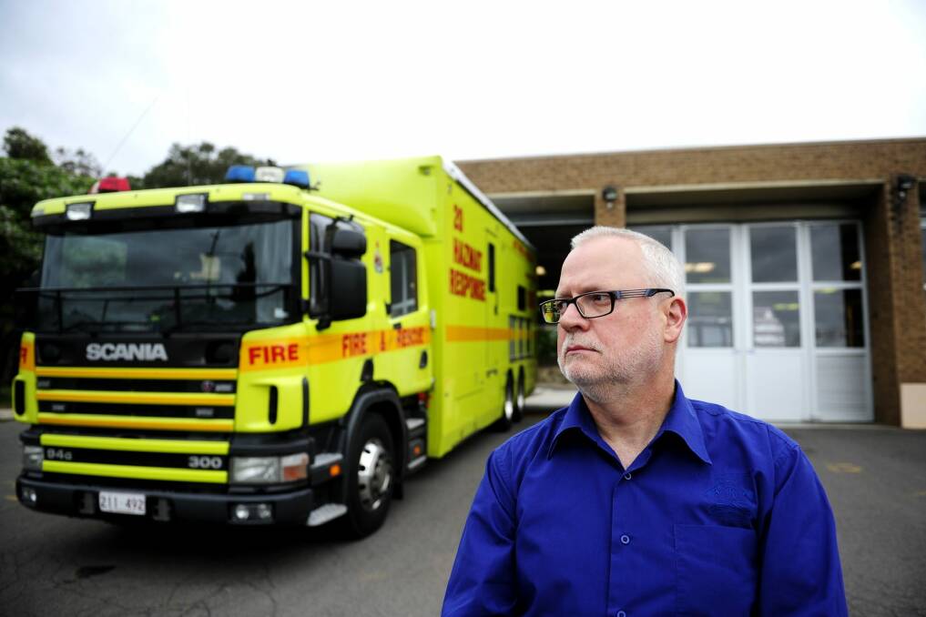 Fire fighters union boss Greg McConville, who said the government's funding plans were lacklustre. Photo: Melissa Adams