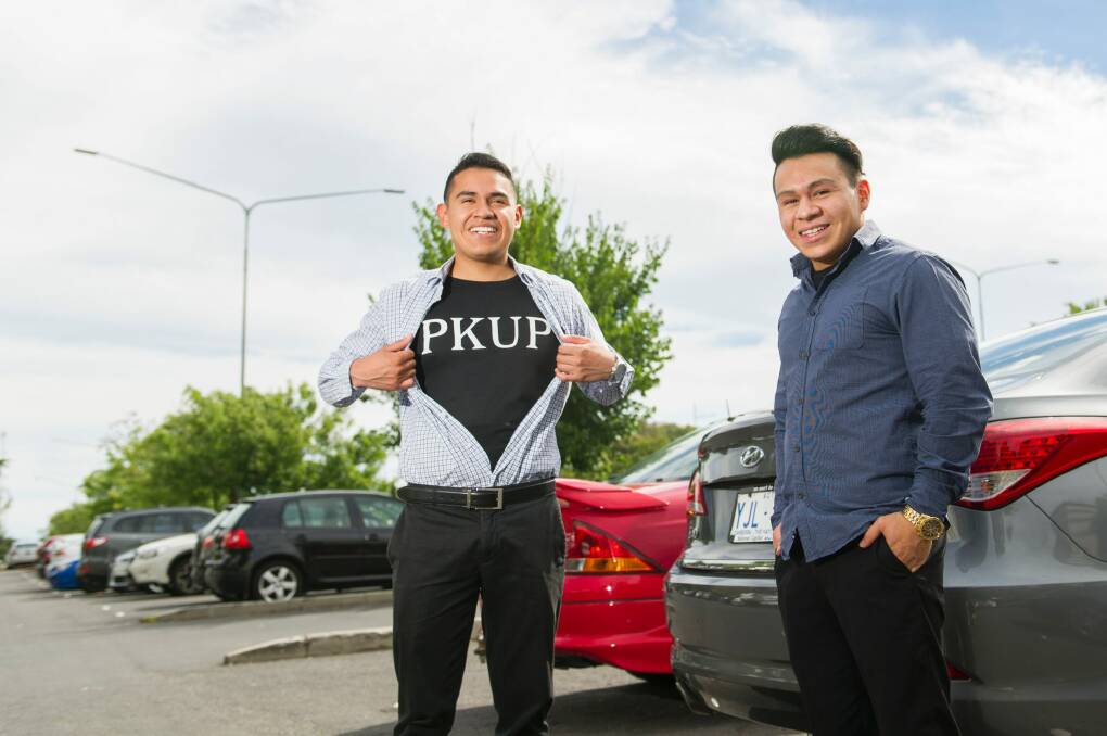 PKUP founders Oscar and Joshua Gonzalez have launched a start-up to get Canberrans and their cars home safely. Photo: Jay Cronan