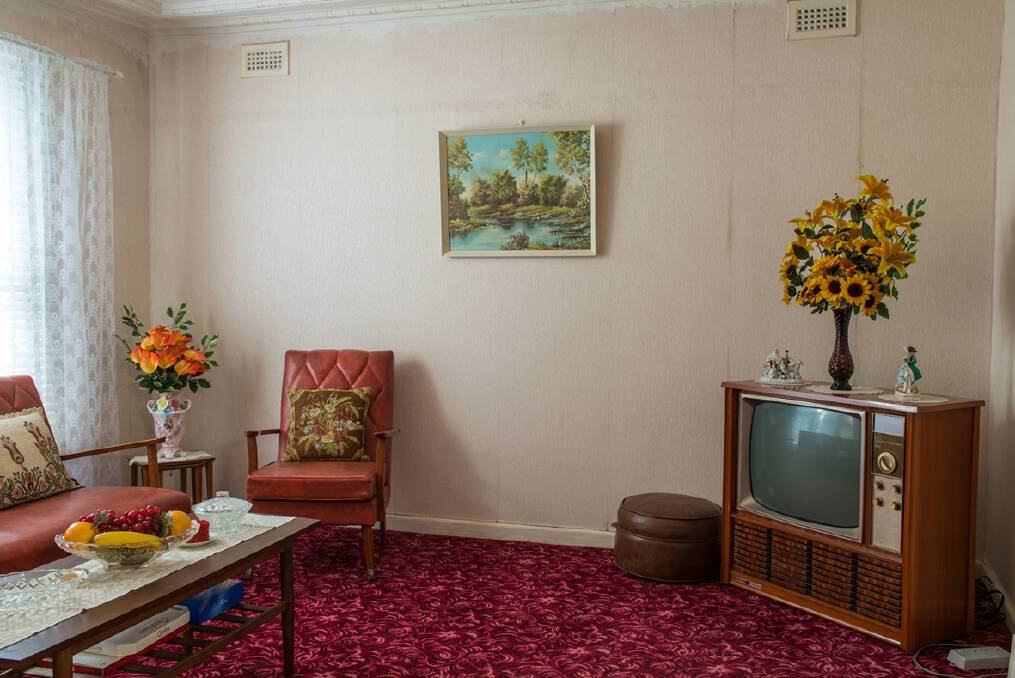 A Yarraville lounge room caught in a time warp. Photo: Warren Kirk