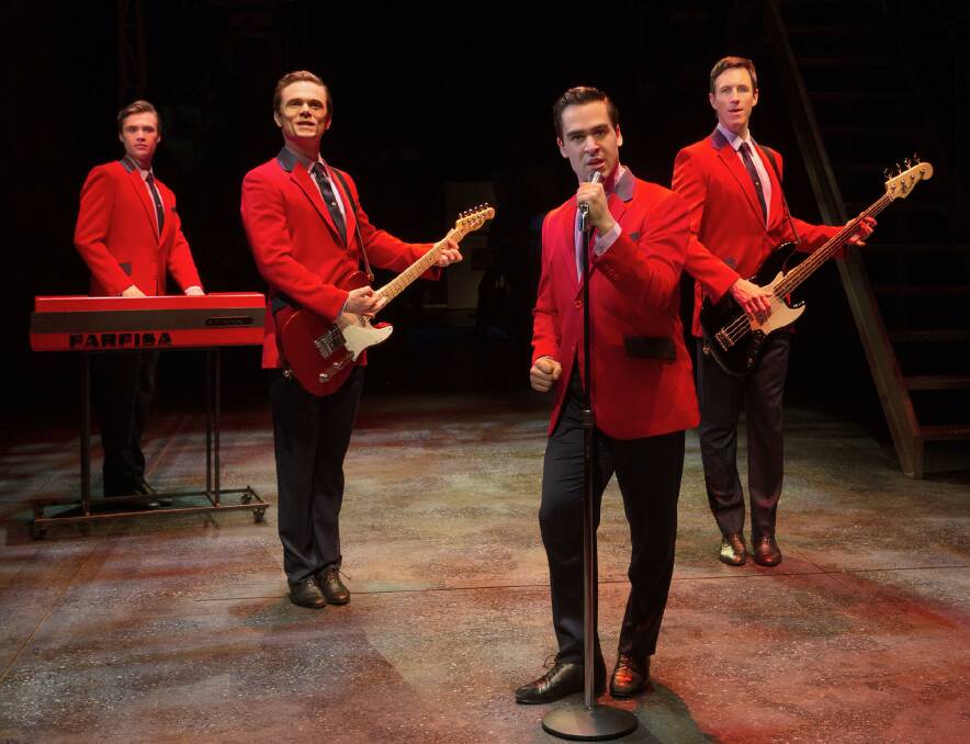 Ryan Gonzalez, 26, is hitting the high notes as Frankie Valli.  Photo: Jeff Busby