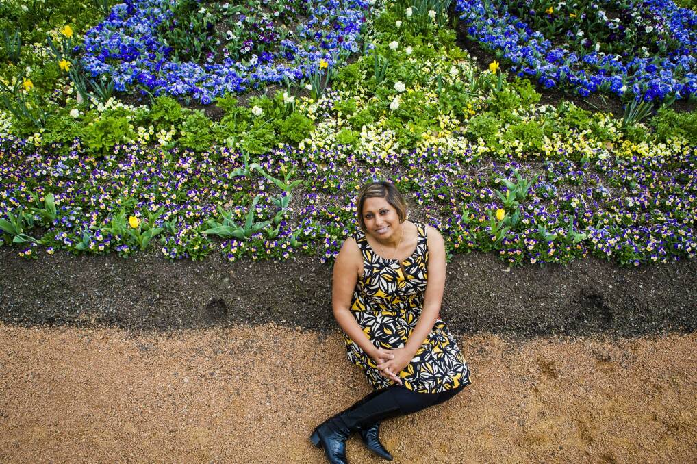 The well-known journalist and former presenter of TV news bulletins for the ABC and SBS, Naidoo has a new career as a gardening author she says was inspired by world events. Photo: Jamila Toderas
