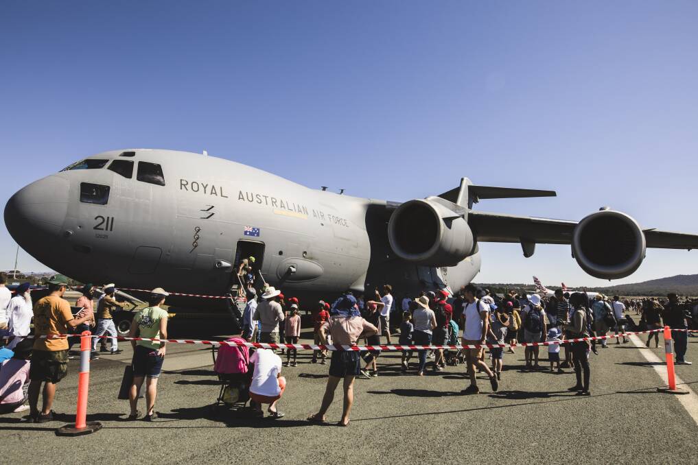 The Royal Australian Airforce's C-17A Globemaster. Photo: Jamila Toderas
