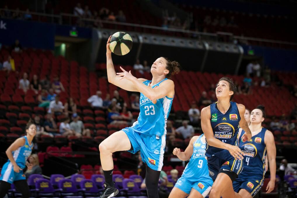 Canberra Capitals skipper Kelsey Griffin finished with 16 points against Sydney on Sunday. Photo: Sitthixay Ditthavong