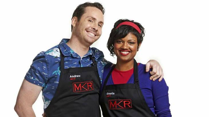 <i>My Kitchen Rules</i> ACT contestants Andrew Hinge and Emelia Vimalasiri.