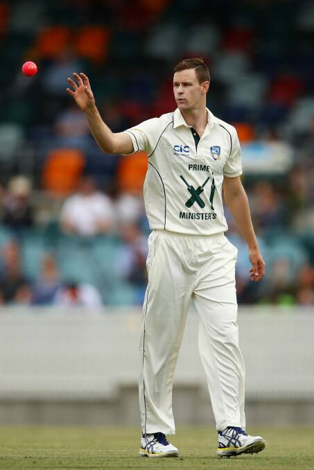 Jason Behrendorff playing for the Prime Minister's XI in October. Photo: Getty Images