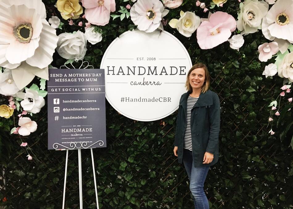 Take a photo for mum in front of the flower wall at the Handmade Market this weekend.