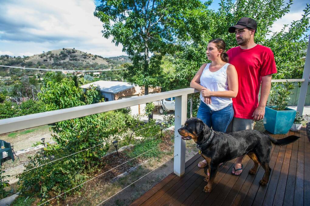 Cassie and her partner Daniel Jeffery recently bought their home in Theodore and can not get the internet to their home.  Photo: Elesa Kurtz