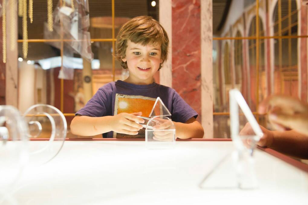 Louie Reeder, 5, of Aranda in the new Versailles-themed kids space is opening at the NGA . Photo: Jay Cronan