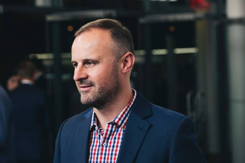 Andrew Barr said funding for health and education would be key priorities for the territory in this year's federal budget. Photo: Rohan Thomson