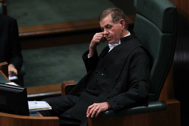 Speaker of the House Peter Slipper during Question Time. Photo: Alex Ellinghausen / Fairfax
