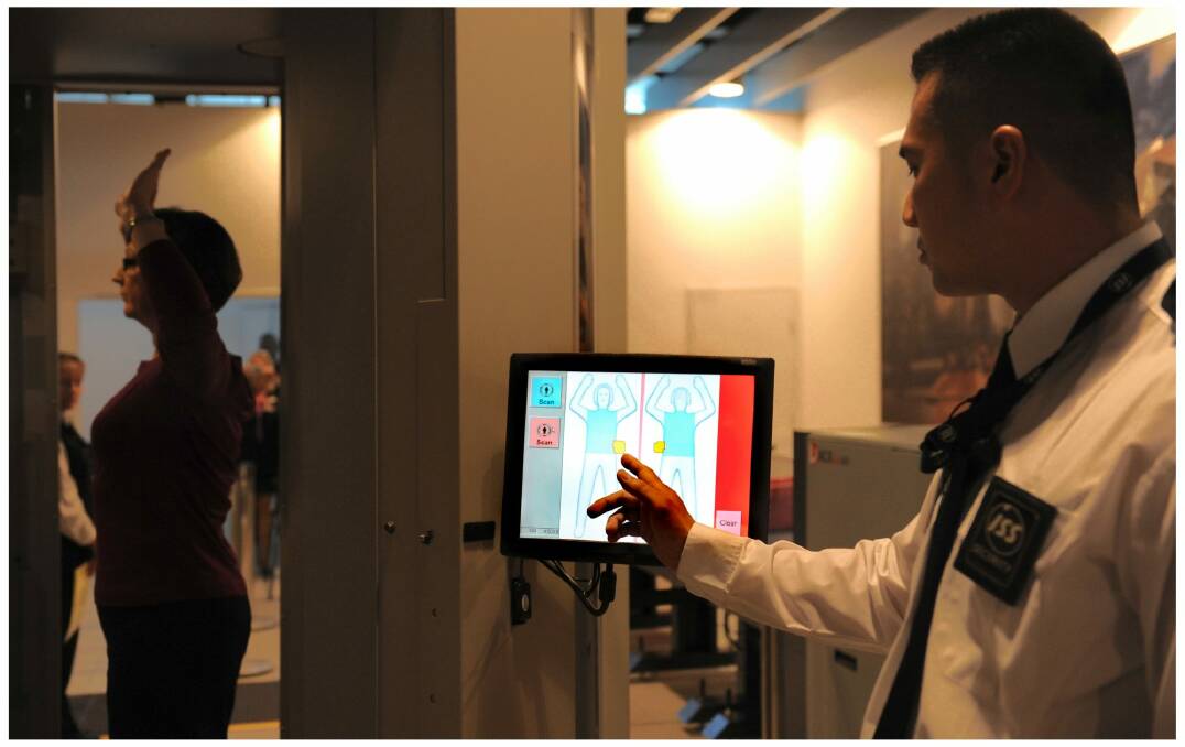 Melbourne Airport trialled full body scanners in 2011. Photo: Craig Abraham