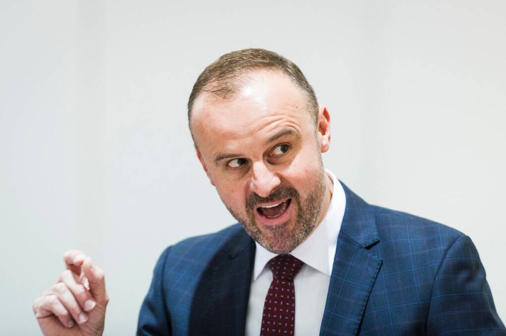 Andrew Barr's government can be characterised by its focus on development and tourism.  Photo: Dion Georgopoulos