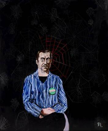Former Canberra artist McLean Edwards' portrait of curator Glen Barkley.