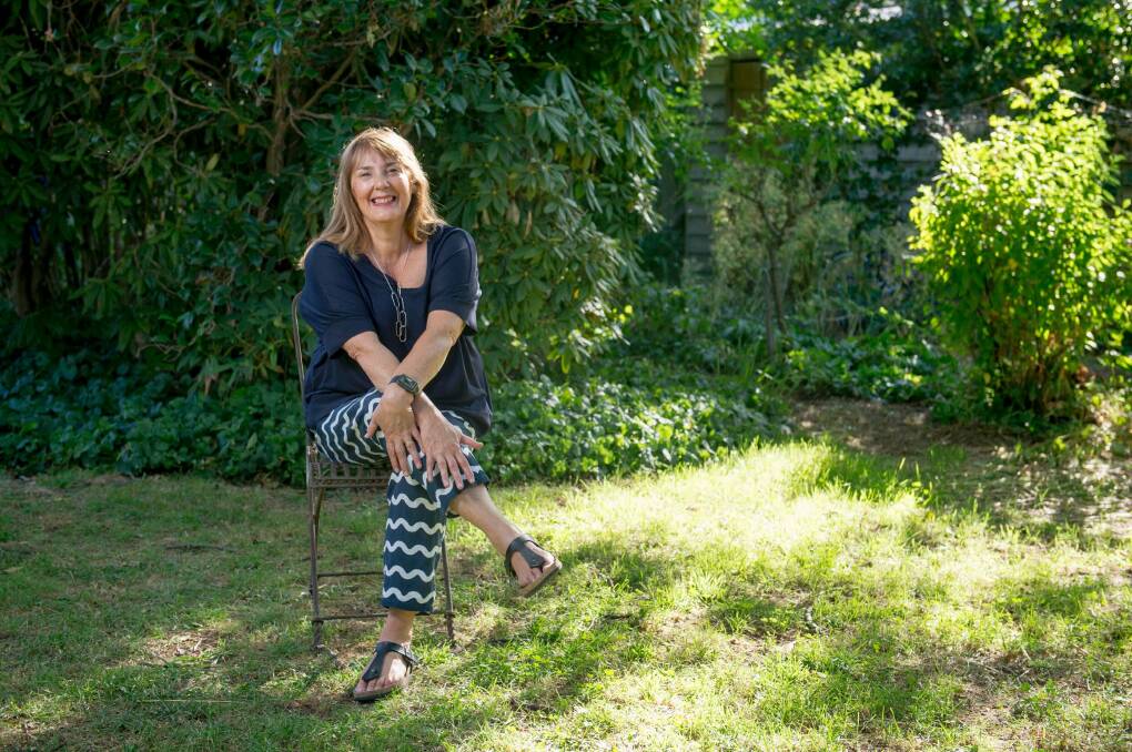 In the afternoon glow in her beloved inner-north on Thursday, 2017 Canberra Citizen of  the Year Alex Sloan loves the ease of living in the Canberra community. Photo: Jay Cronan